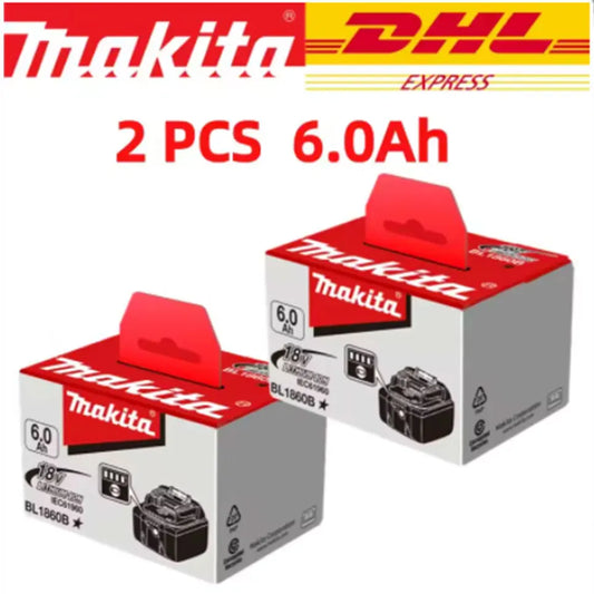 Bateria Makita 18V 6.0Ah Bateria recarregável original.