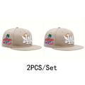 Boné de beisebol bordado unissex da moda LA, 1/2/3/4 peças, estilo snapback