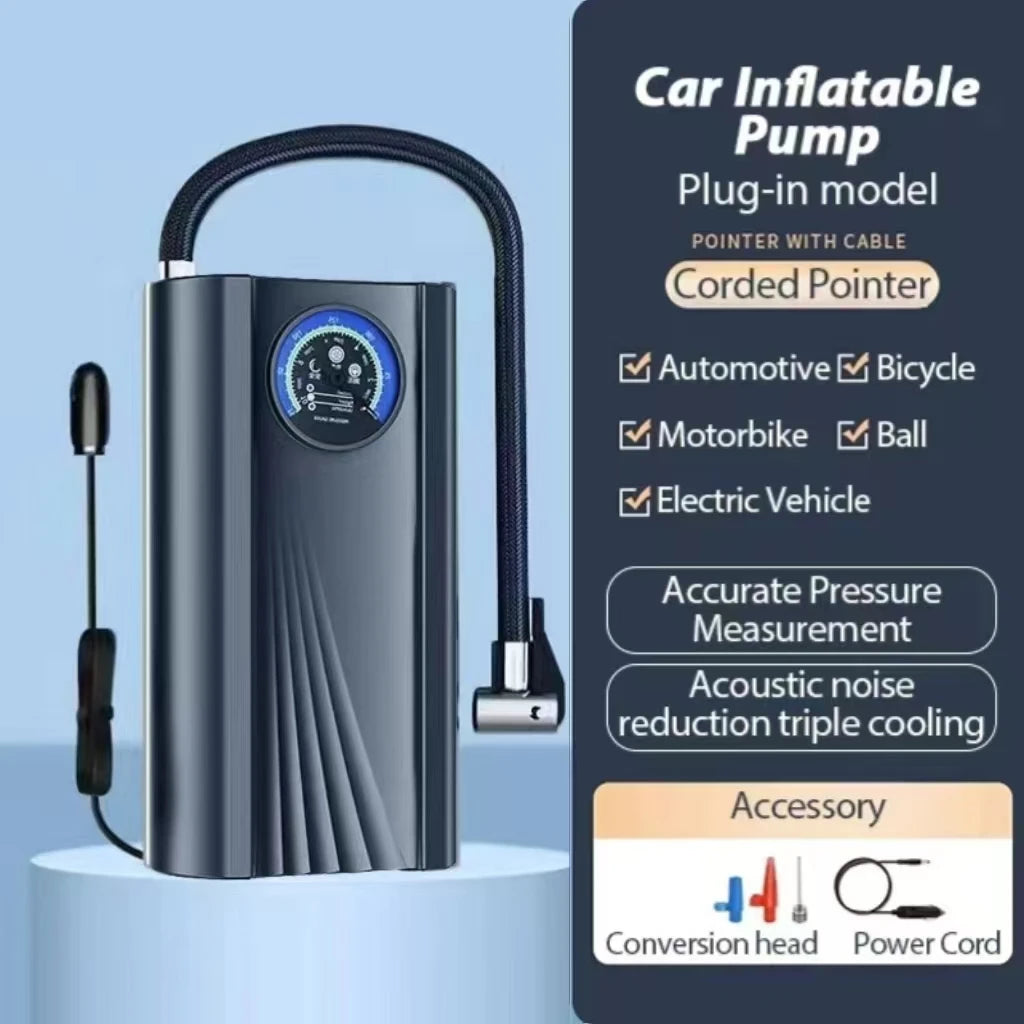 Bomba de ar inflável portátil para encher pneus de carro.