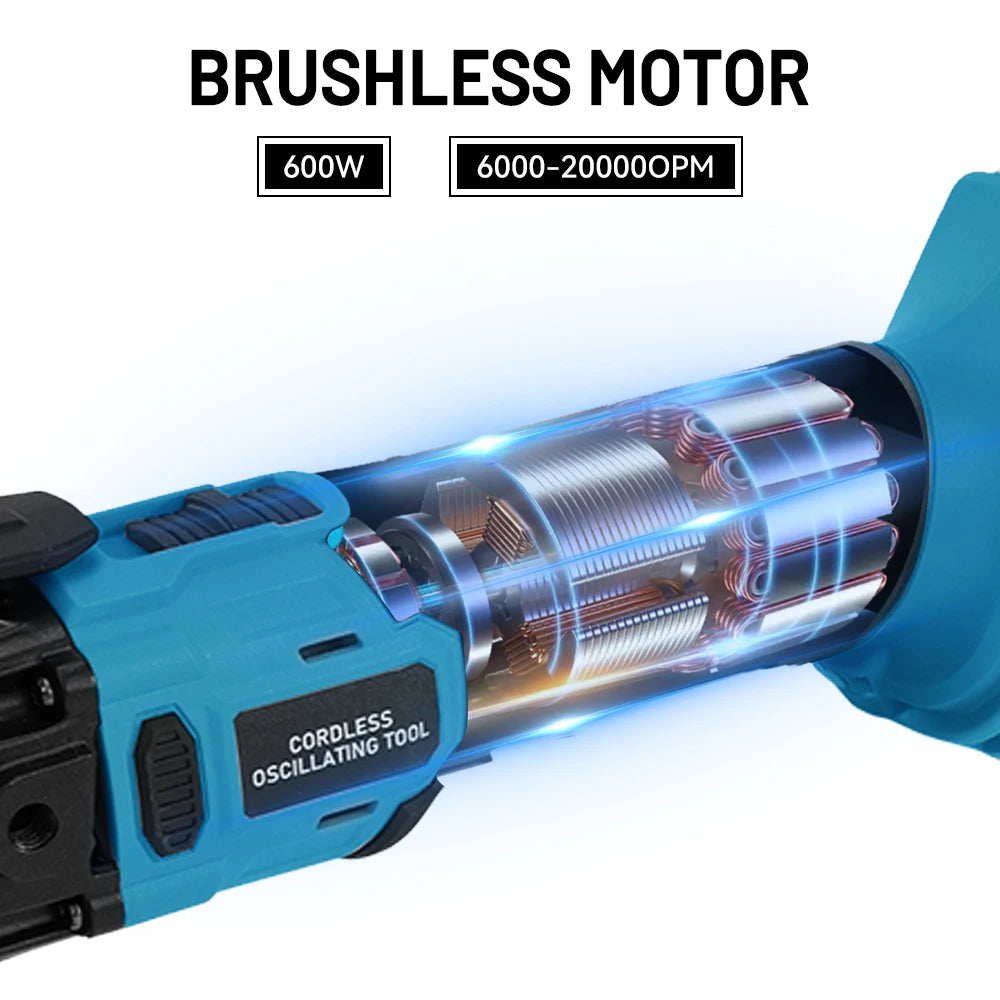 6 Engrenagens  Multifuncionais Serra Elétrica Corte Polimento Aparador, Makita Bateria 18V.