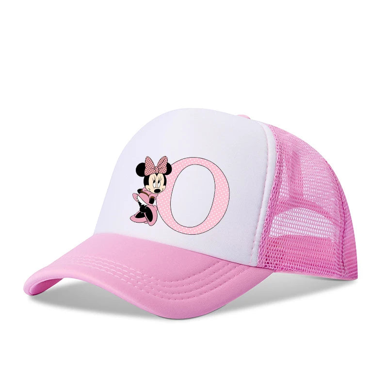 Boné de beisebol com letras da Minnie Mouse da Disney ,anime, desenho animado