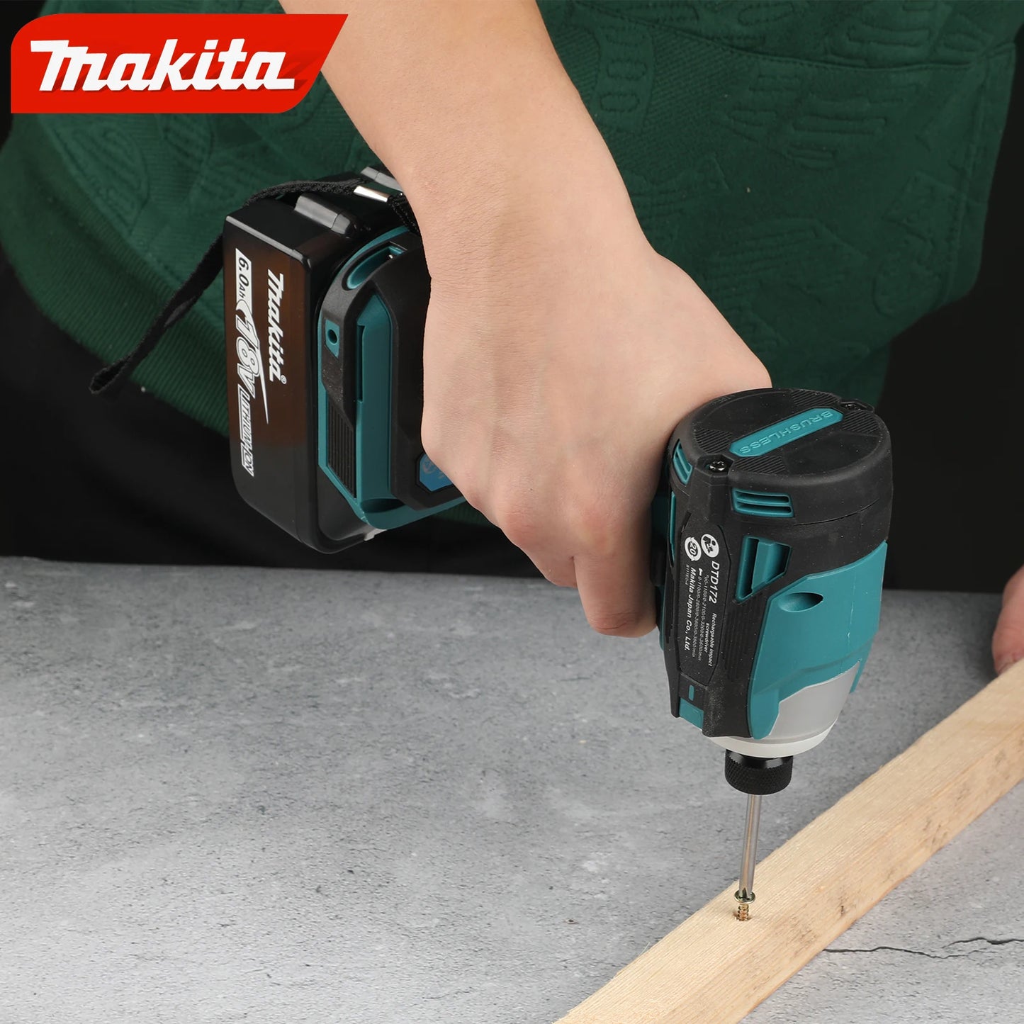 Makita taladro de impacto elétrico sem escobillas DTD172.