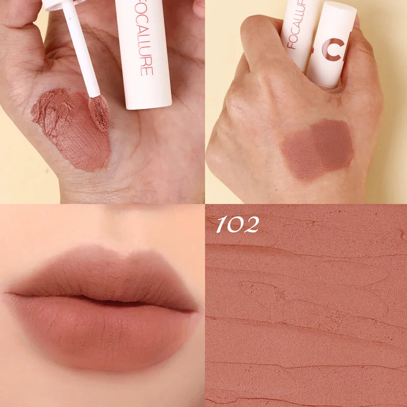 Atacado FOCALLURE Velvet Matte Batons À Prova D'água Lipclay Batom Líquido.
