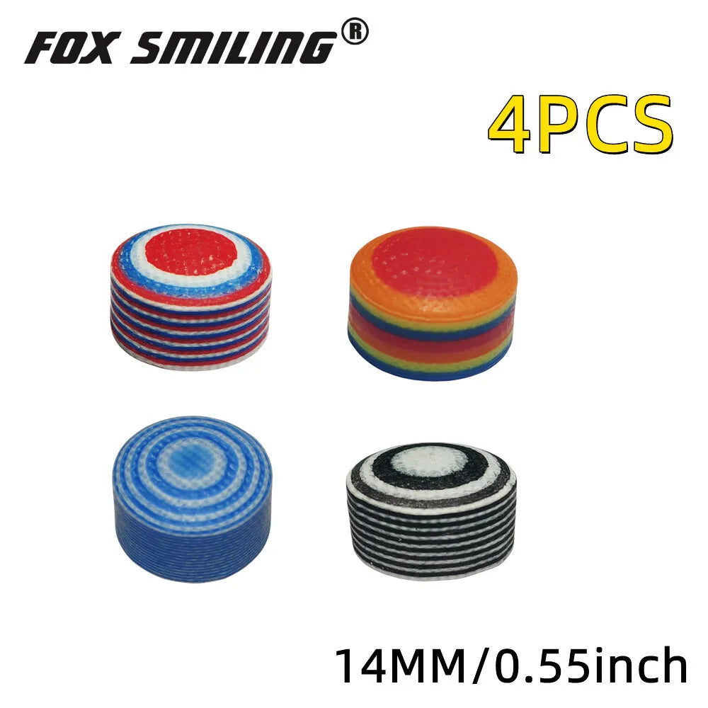 4 peças de pontas de taco de salto multicamadas de 14 mm,coloridas