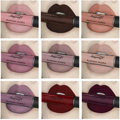 Batom Marrom Nude Chocolate Cor Batom Líquido Brilho Labial.