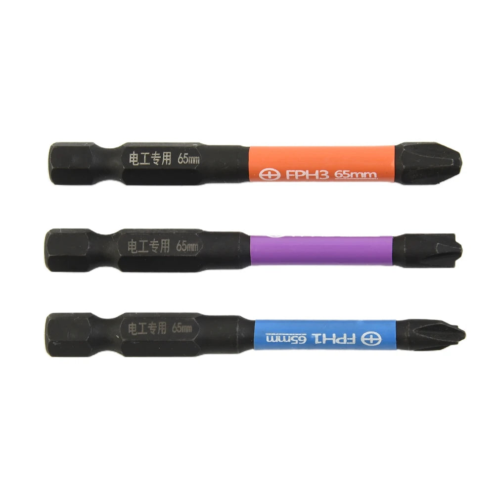 6 peças de 65 mm de ponta magnética especial com fenda cruzada.
