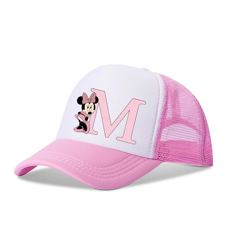 Boné de beisebol com letras da Minnie Mouse da Disney ,anime, desenho animado