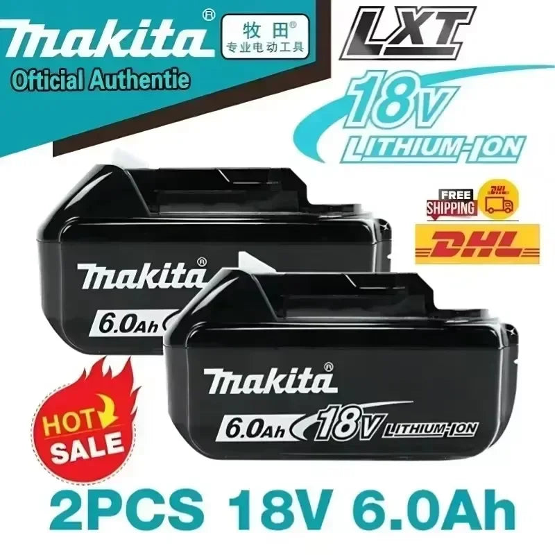 Bateria recarregável Makita 18V 6Ah.