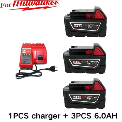 bateria Milwaukee, 6,0 Ah, carregador.