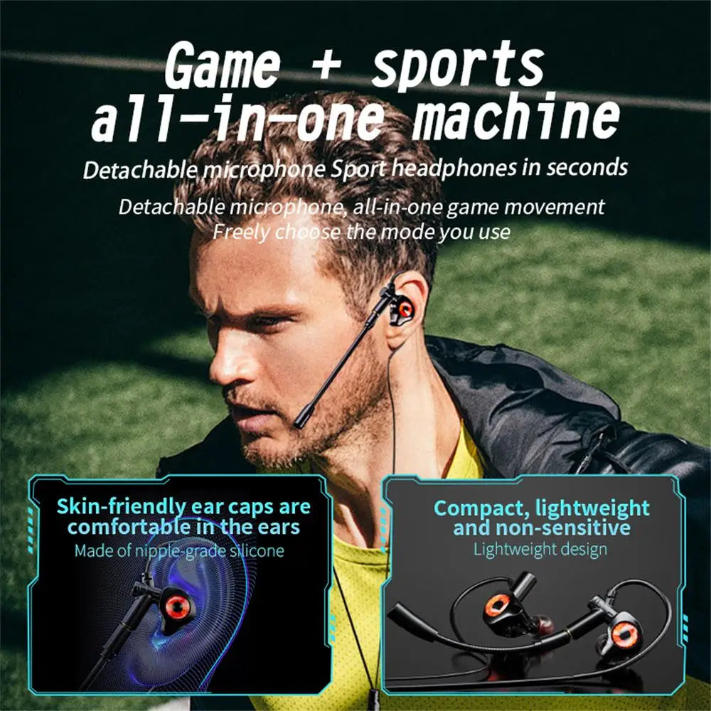Fones de ouvido com fio tipo C/3,5 mm/USB, fones de ouvido para jogos.