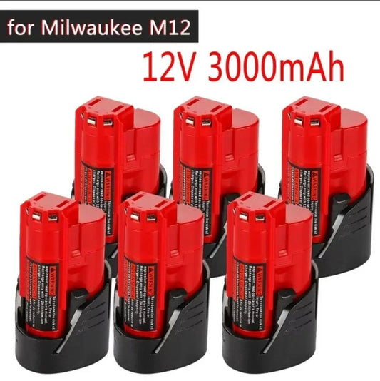 bateria Milwaukee de 12V, 3Ah.