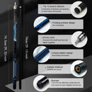 Taco de bilhar profissional com ponta de 12,5 mm, fibra de vidro e carbono,