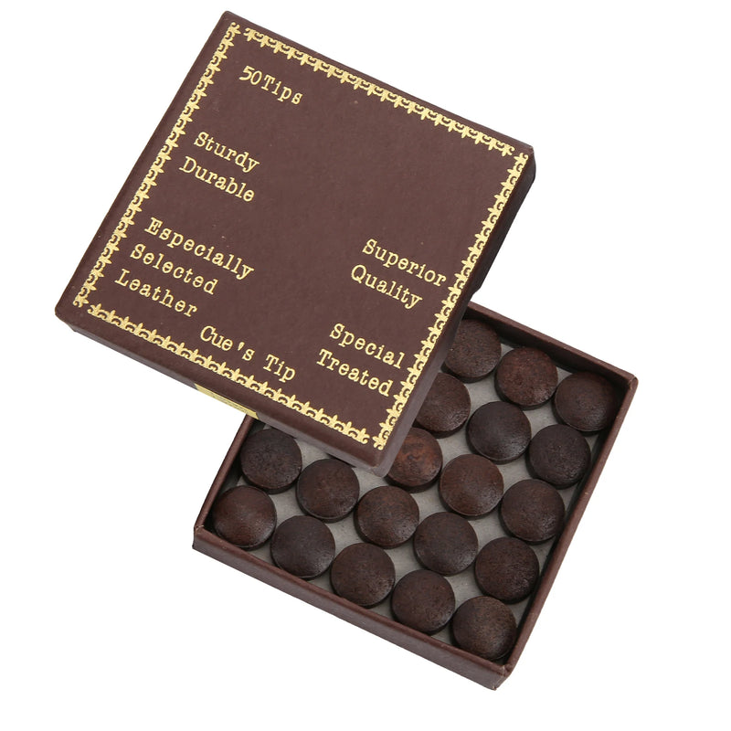 Pontas de taco de bilhar de 13 mm, 50 peças