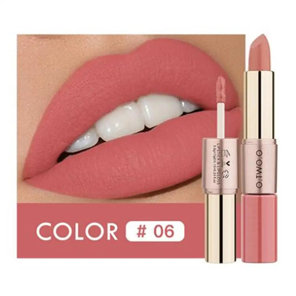Batom Matte Brilho Labial Cosméticos À Prova D'água.