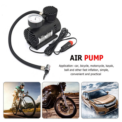 Compressor de ar elétrico portátil para carro 12V 300 PS.