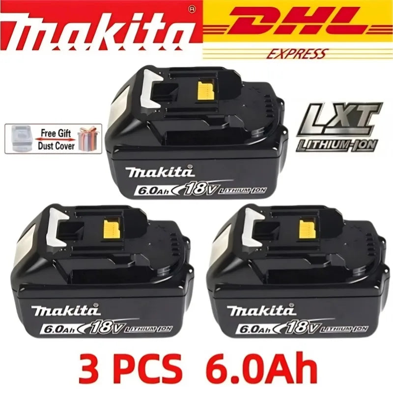 Bateria de íons de lítio Makita original de 18 V e 6,0 Ah.