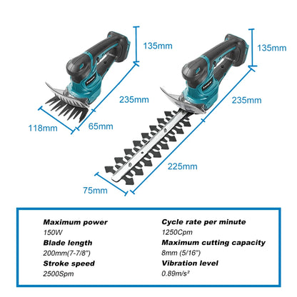 Aparador de cerca viva elétrico,Kamolee 2 em 1, 20.000 RPM, sem fio, para jardim.