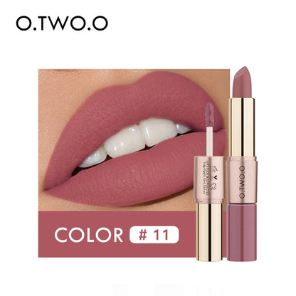 Batom Matte e Batom Líquido 12 Cores Maquiagem Brilho Labial.