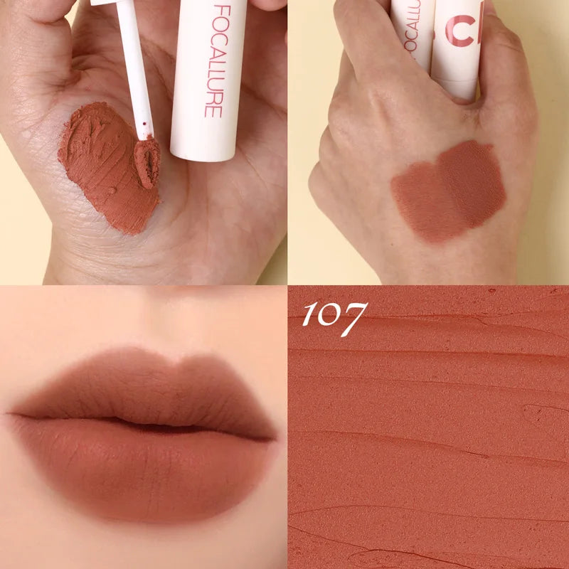 Atacado FOCALLURE Velvet Matte Batons À Prova D'água Lipclay Batom Líquido.