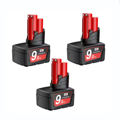 bateria Milwaukee M12 de 6,0 Ah e 12 V com luz recarregável
