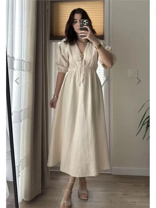 Vestidos elegantes para mulheres, moda vintage, vestido sexy, cor sólida.