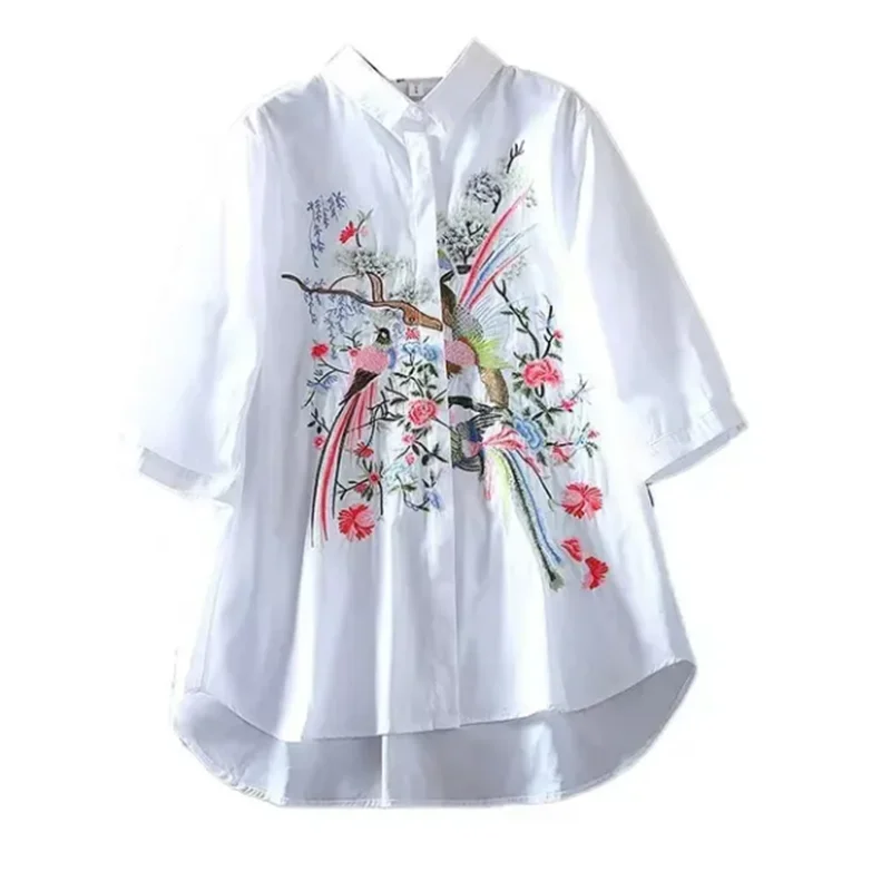Blusa de arte literária para mulheres, camisa, blusas de porcelana.