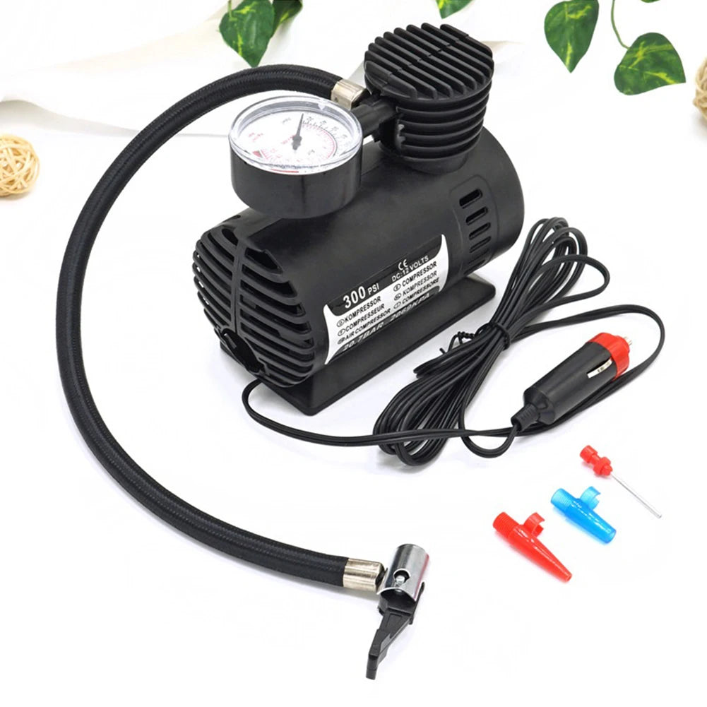 Compressor de ar elétrico portátil para carro 12V 300 PS.