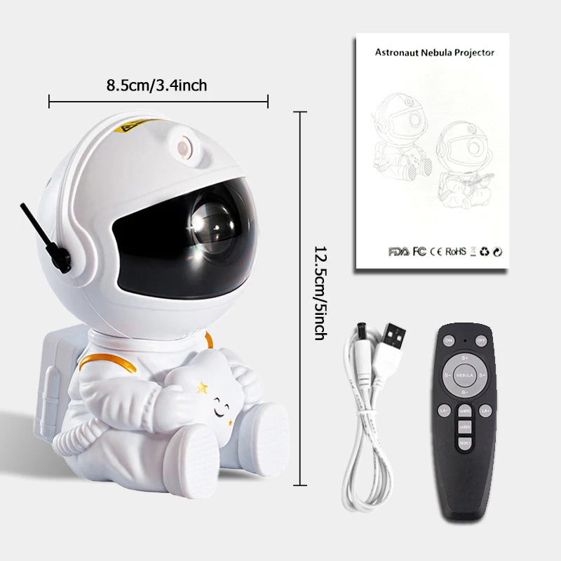 Projetor de estrelas Galaxy Night Light Astronauta Projetor espacial Estrelado