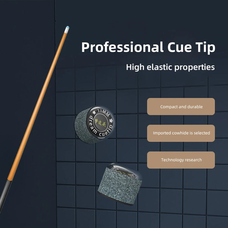 Taco de bilhar profissional de 10,5/11 mm com junta ponta de taco de boi de alta