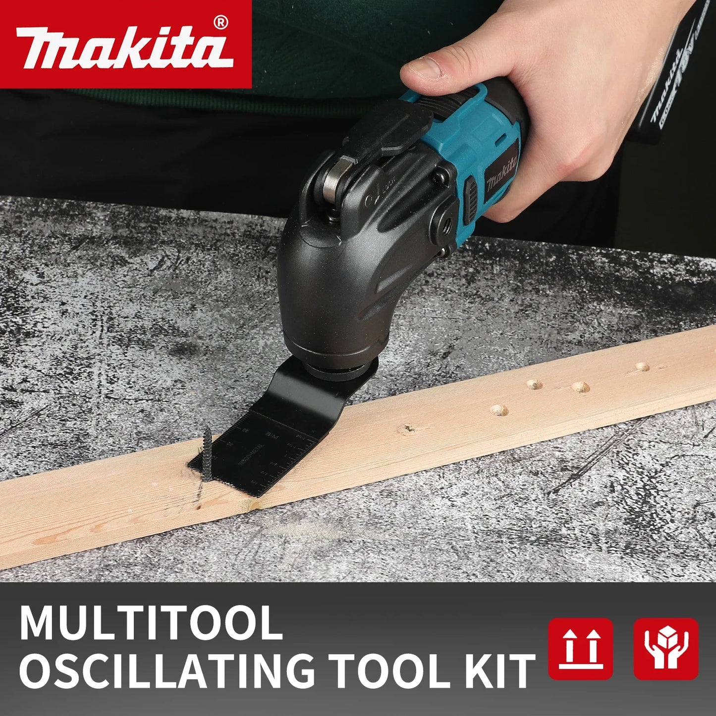 Makita Multi-Tool 18 V sem escovas e sem fio, máquina portátil potente.