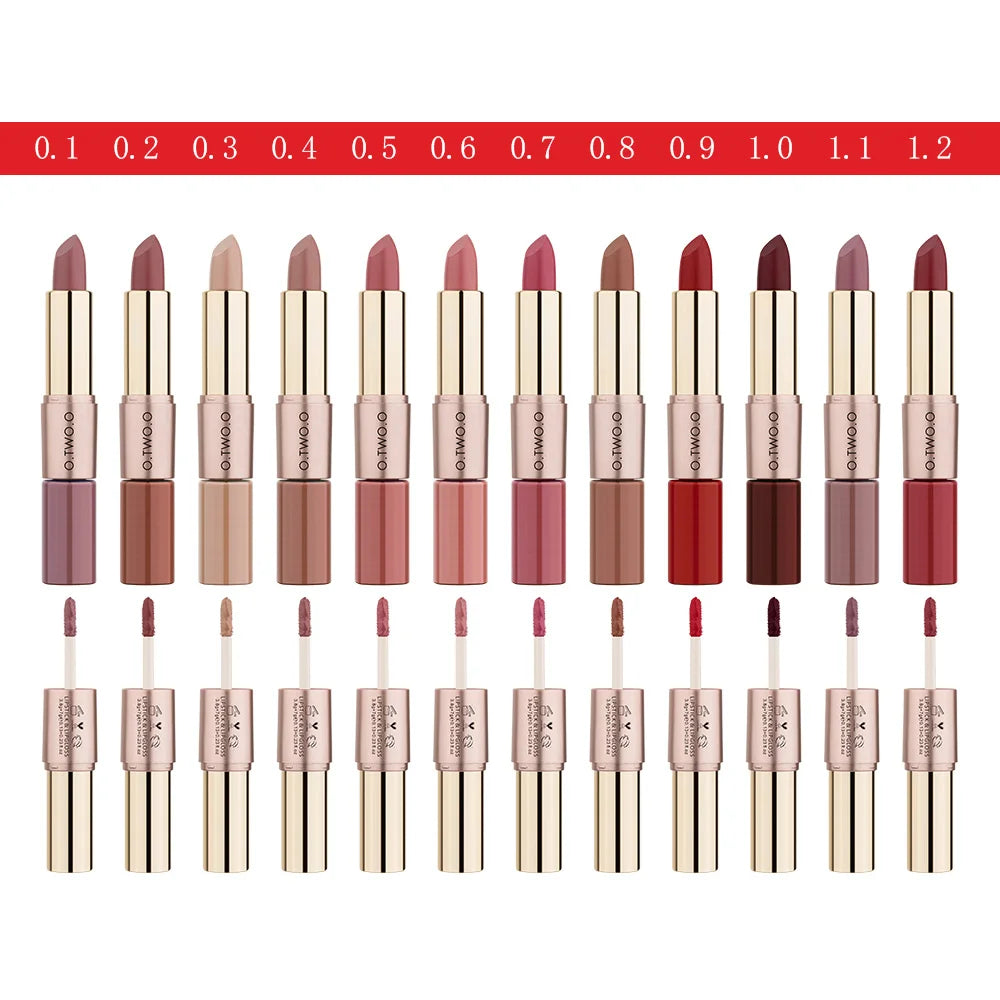 Batom Matte Brilho Labial Cosméticos À Prova D'água.