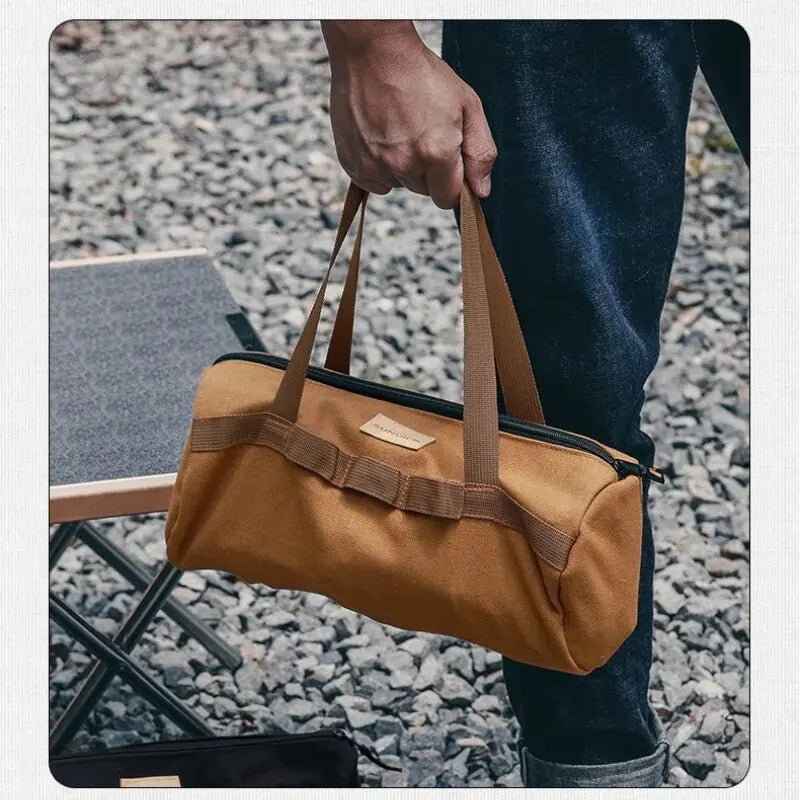Bolsa de armazenamento portátil com cilindro, grande capacidade, reforçada
