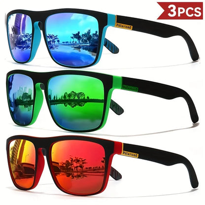 Óculos de sol polarizados quadrados vintage da moda, masculinos e femininos