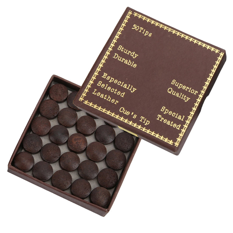 Pontas de taco de bilhar de 13 mm, 50 peças