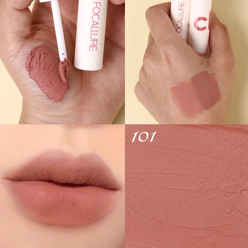 Atacado FOCALLURE Velvet Matte Batons À Prova D'água Lipclay Batom Líquido.