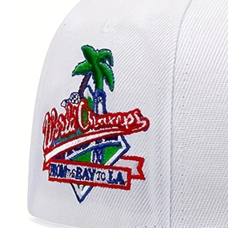 Boné de beisebol bordado unissex da moda LA, 1/2/3/4 peças, estilo snapback