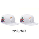 Boné de beisebol bordado unissex da moda LA, 1/2/3/4 peças, estilo snapback