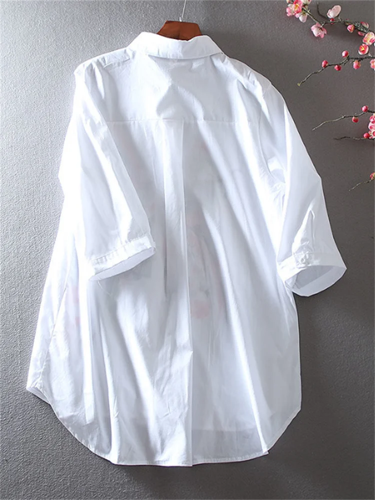 Blusa de arte literária para mulheres, camisa, blusas de porcelana.