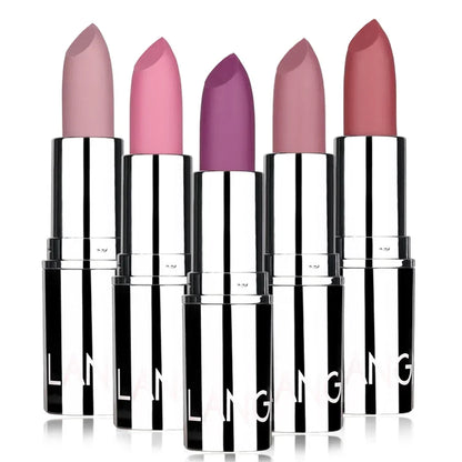 Batom matte bullet de 8 cores, à prova d'água, de veludo, duradouro, fácil de usar.