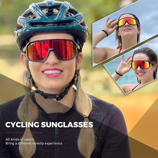 Novos Óculos de Ciclismo Óculos de Sol para Bicicleta UV400 Óculos de Esportes