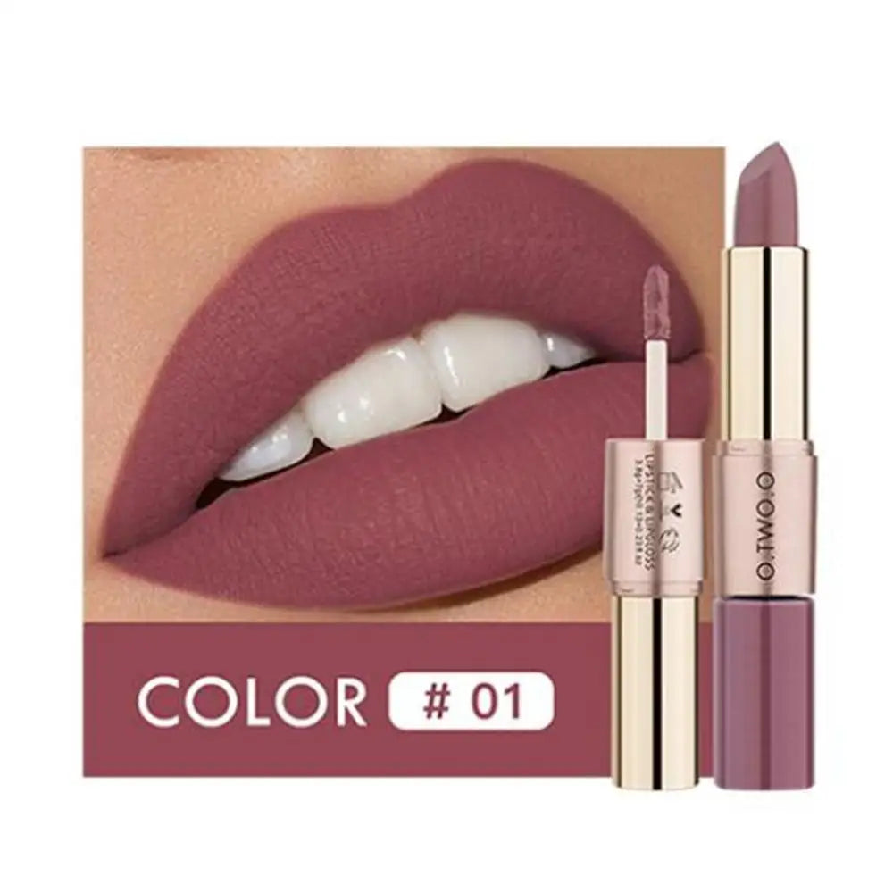 Batom Matte Brilho Labial Cosméticos À Prova D'água.