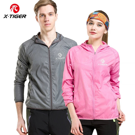 Camisa de ciclismo refletiva à prova de vento X-TIGER