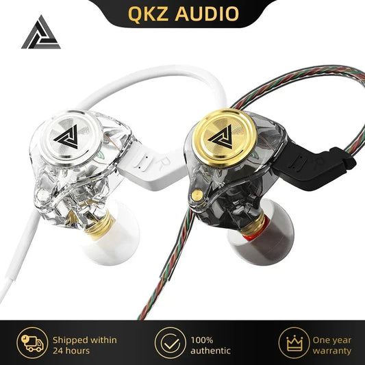 Fone de ouvido com fio QKZ AK3 FiLe com microfone.