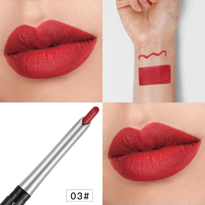 Batom Marrom Nude Chocolate Cor Batom Líquido Brilho Labial.