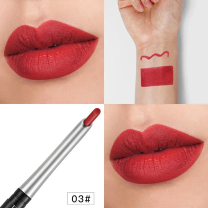 Batom Marrom Nude Chocolate Cor Batom Líquido Brilho Labial.
