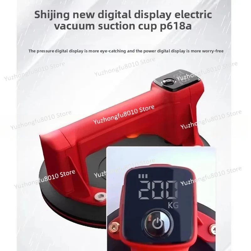 Ventosa elétrica digital a vácuo P618A para esticar pisos de vidro e azulejos.