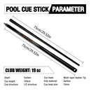 Taco de bilhar de fibra de carbono e fibra de vidro multicamadas de alta qualidade