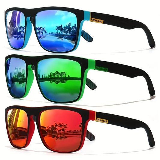 Óculos de sol polarizados quadrados vintage da moda, masculinos e femininos