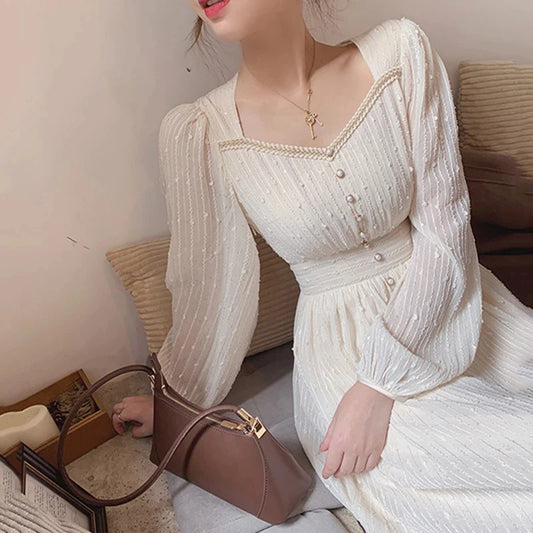 Vestido midi vintage feminino para festa, elegante, decote em V.