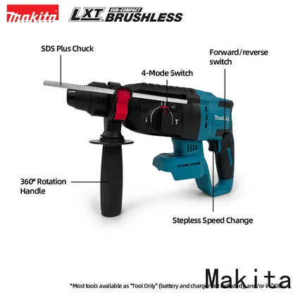 Martelo elétrico Makita Original 26 mm, bateria de lítio 18 V.